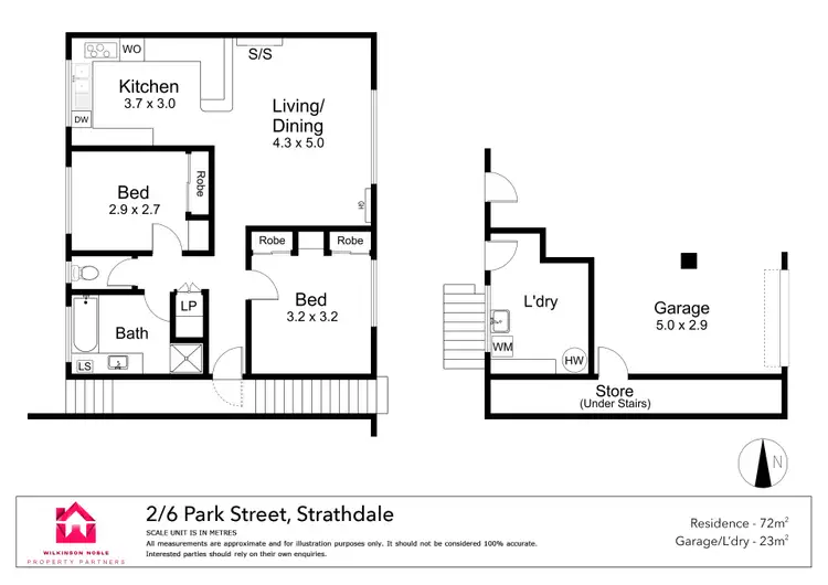 Floorplan of Homely unit listing, 2/6 Park Street, Strathdale VIC 3550