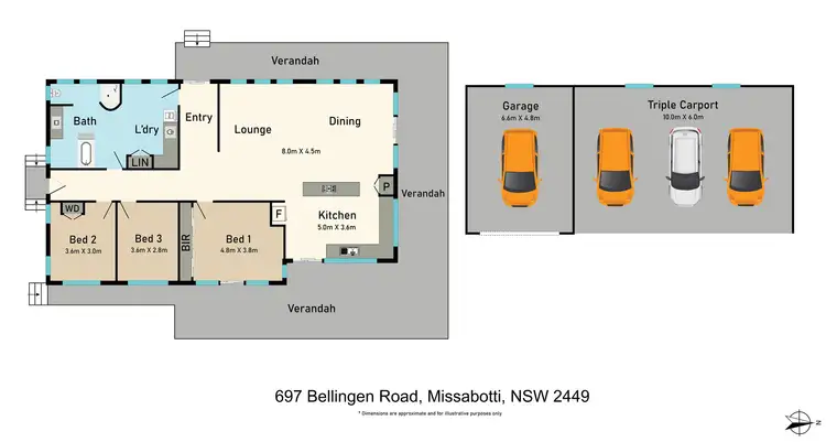 Floorplan of Homely rural property listing, 697 Bellingen Road, Missabotti NSW 2449