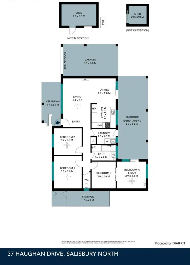 Floorplan of Homely house listing, 37 Haughan Drive, Salisbury North SA 5108