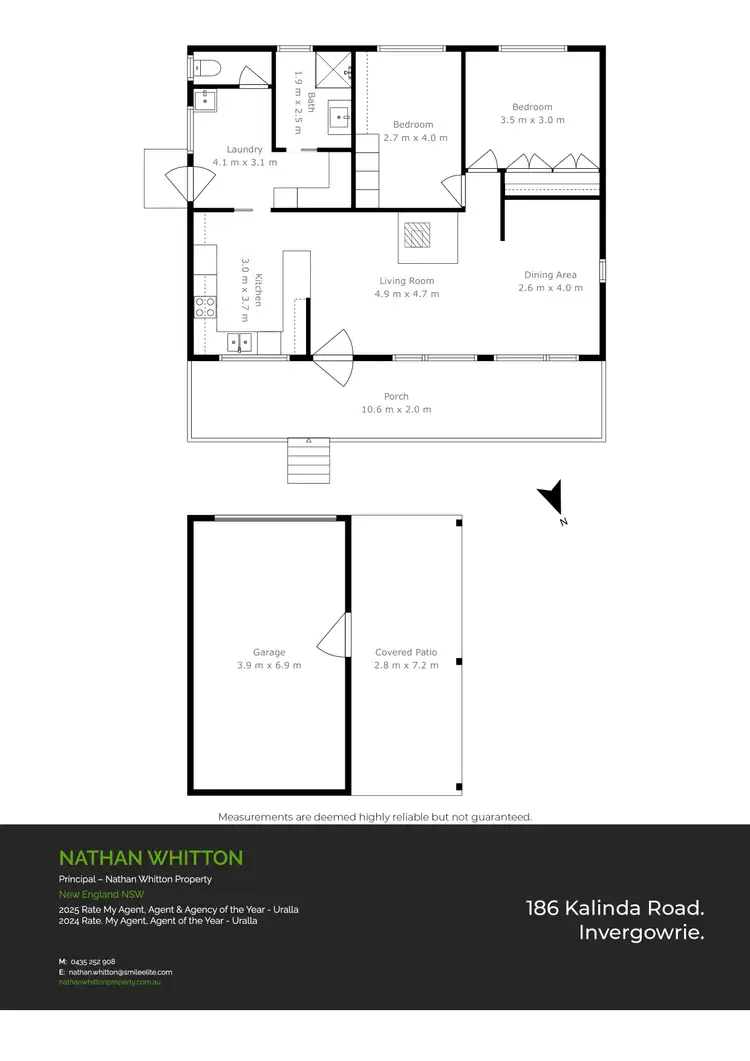 Floorplan of Homely house listing, 186 Kalinda Road, Invergowrie NSW 2350