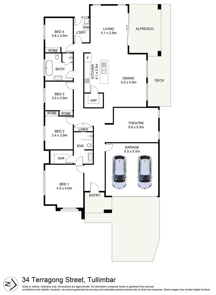 Floorplan of Homely house listing, 34 Terragong Street, Tullimbar NSW 2527
