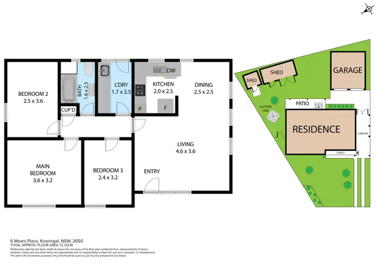 Floorplan of Homely house listing, 6 Moani Place, Kooringal NSW 2650
