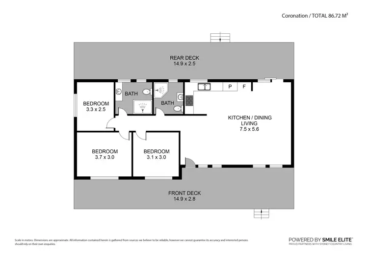 Floorplan of Homely house listing, 15 Coronation Drive, Moruya Heads NSW 2537