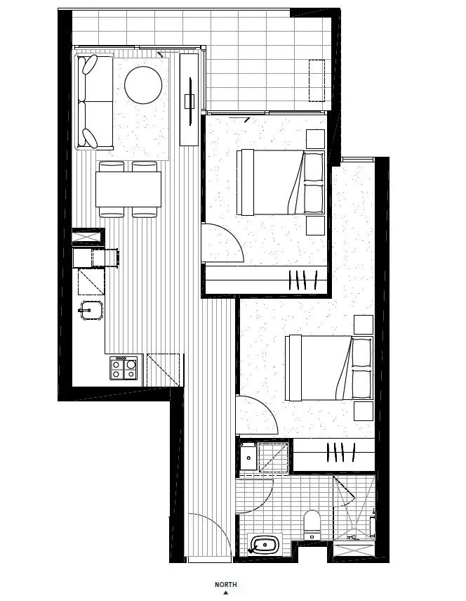 Floorplan of Homely apartment listing, 205/240-250 Lygon Street, Brunswick East VIC 3057