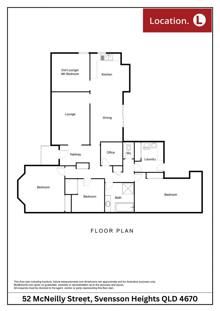 Floorplan of Homely house listing, 52 McNeilly Street, Svensson Heights QLD 4670