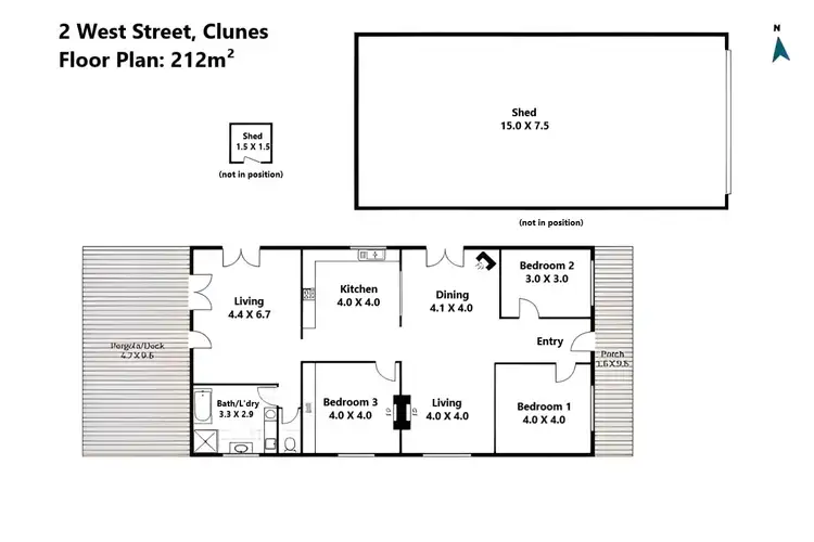 Floorplan of Homely house listing, 2 West Street, Clunes VIC 3370