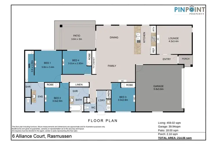 Floorplan of Homely house listing, 6 Alliance Court, Rasmussen QLD 4815