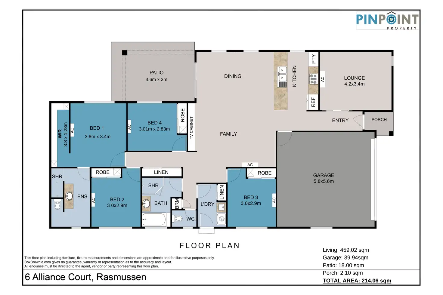 Floorplan of Homely house listing, 6 Alliance Court, Rasmussen QLD 4815