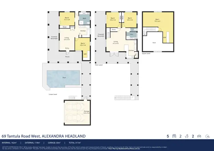 Floorplan of Homely house listing, 69 Tantula Road West, Alexandra Headland QLD 4572