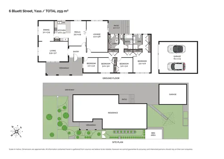 Floorplan of Homely house listing, 6 Bluett Street, Yass NSW 2582