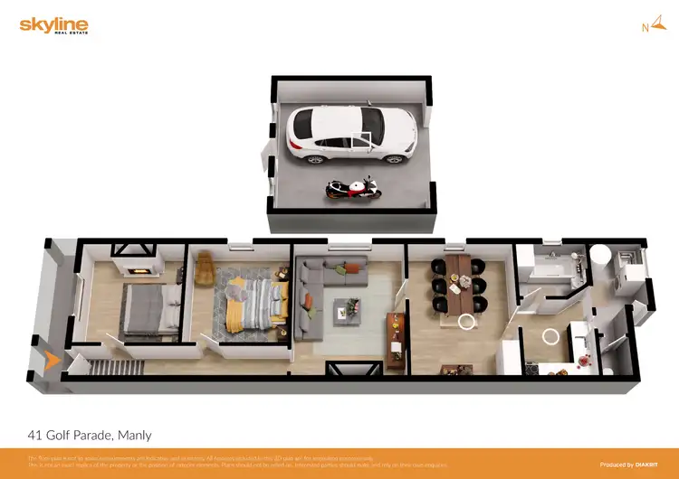 Floorplan of Homely semi-detached listing, 41 Golf Parade, Manly NSW 2095