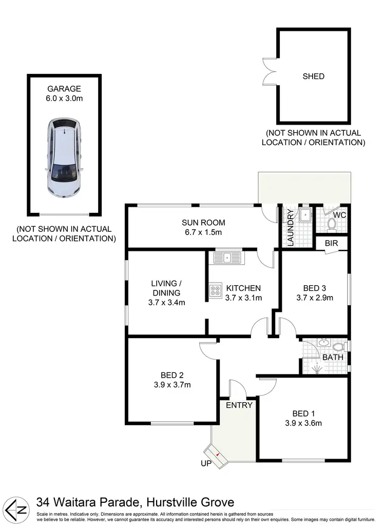 Floorplan of Homely house listing, 34 Waitara Parade, Hurstville Grove NSW 2220