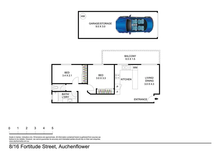 Floorplan of Homely apartment listing, 8/16 Fortitude Street, Auchenflower QLD 4066