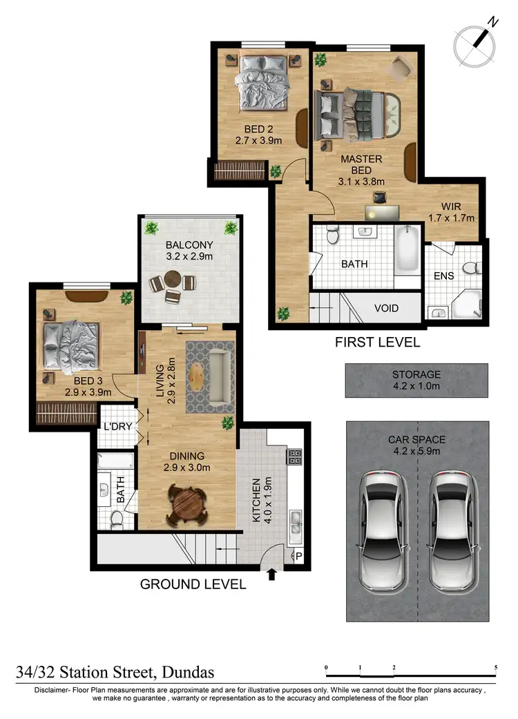 Floorplan of Homely apartment listing, 34/32 Station Street, Dundas NSW 2117
