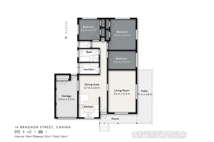 Floorplan of Homely house listing, 14 Bradnor Street, Carina QLD 4152