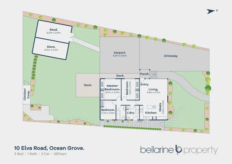 Floorplan of Homely house listing, 10 Elva Road, Ocean Grove VIC 3226