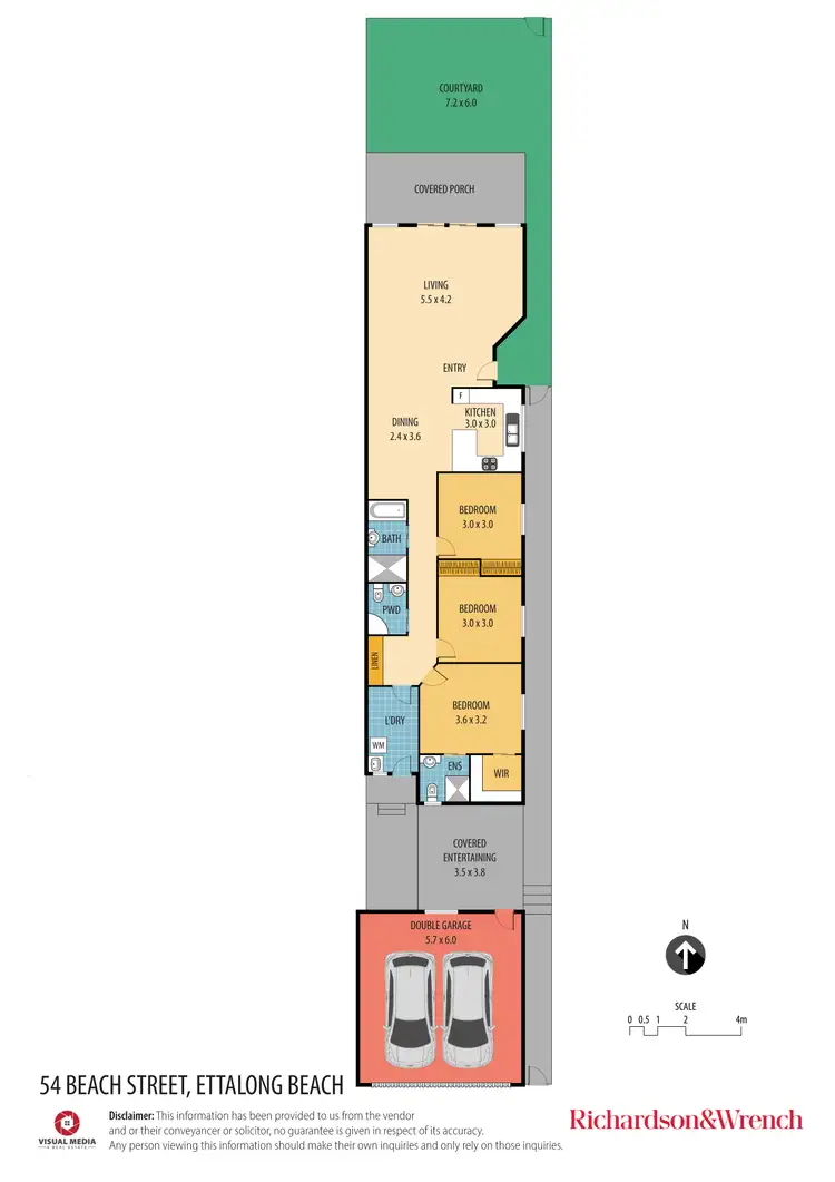 Floorplan of Homely semi-detached listing, 54A Beach Street, Ettalong Beach NSW 2257