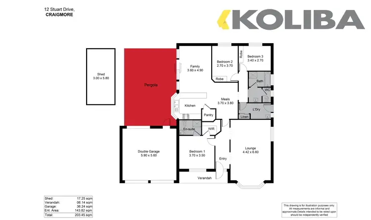 Floorplan of Homely house listing, 12 Stuart Drive, Craigmore SA 5114