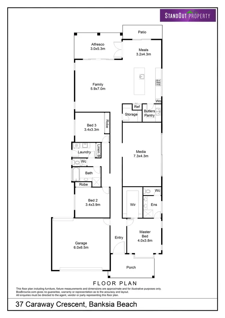 Floorplan of Homely house listing, 37 Caraway Crescent, Banksia Beach QLD 4507