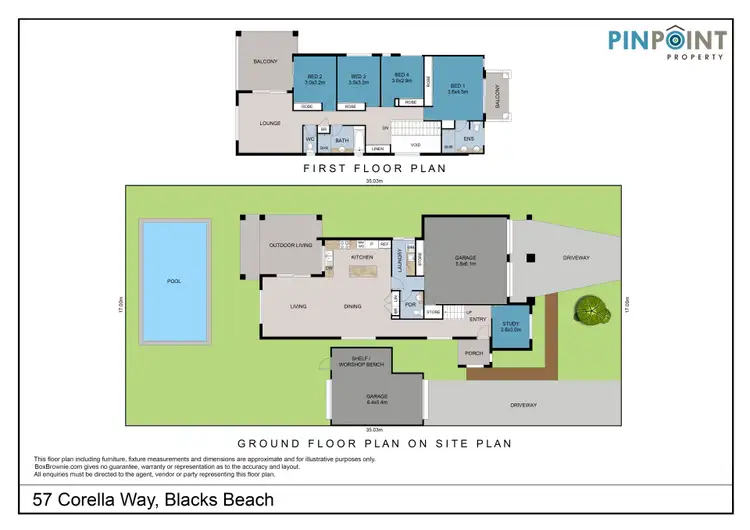 Floorplan of Homely house listing, 57 Corella Way, Blacks Beach QLD 4740