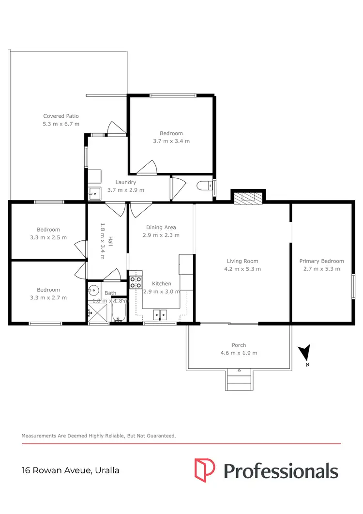 Floorplan of Homely house listing, 16 Rowan Avenue, Uralla NSW 2358