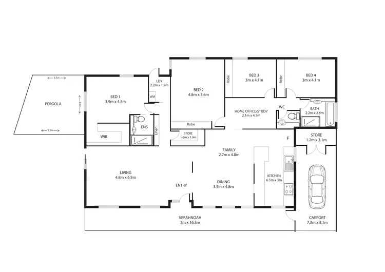 Floorplan of Homely house listing, 1 Morrissey Street, Wanniassa ACT 2903