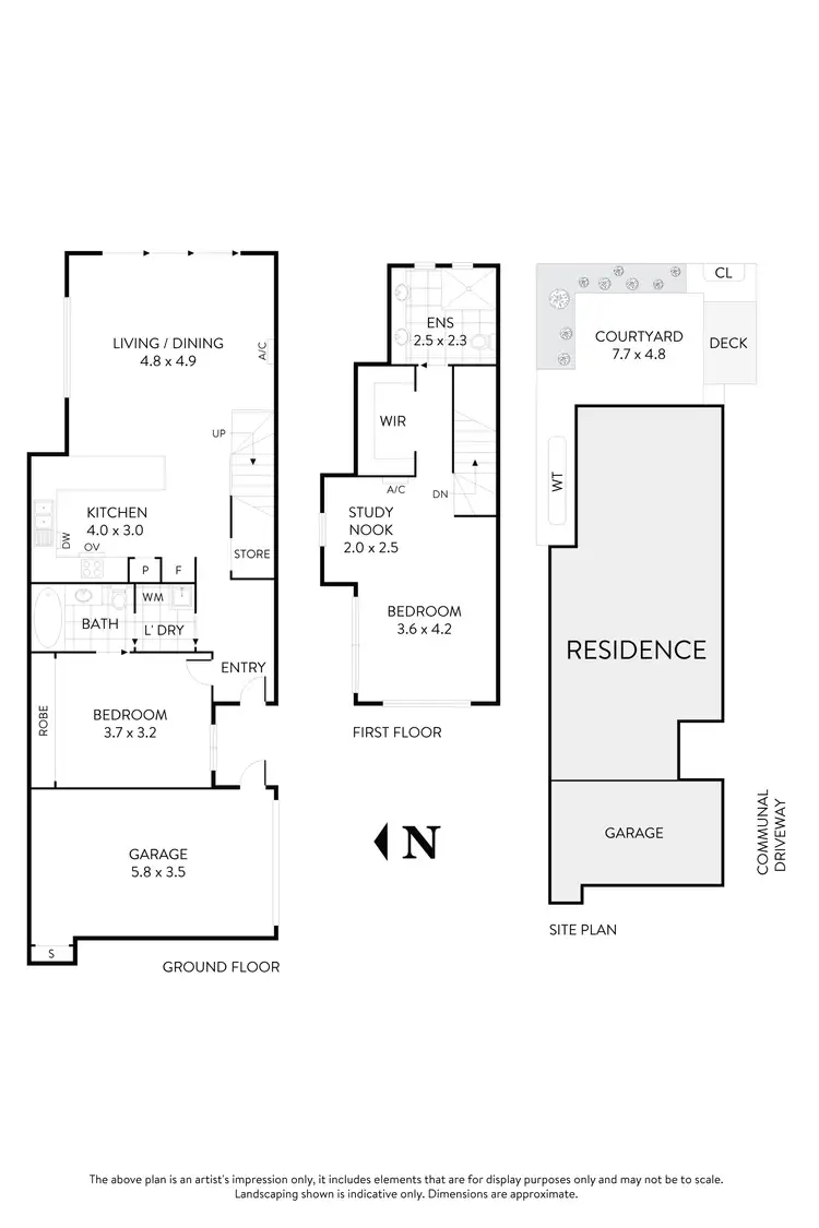 Floorplan of Homely townhouse listing, 3/48 Bowes Avenue, Airport West VIC 3042