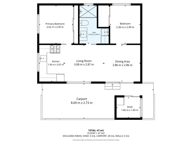 Floorplan of Homely retirement listing, 59/5 Mill Road, Failford NSW 2430