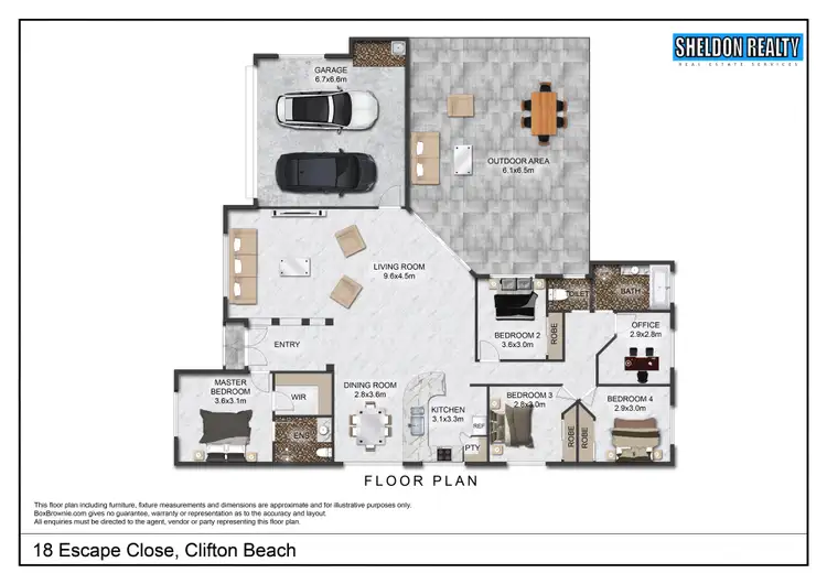 Floorplan of Homely house listing, 18 Escape Close, Clifton Beach QLD 4879