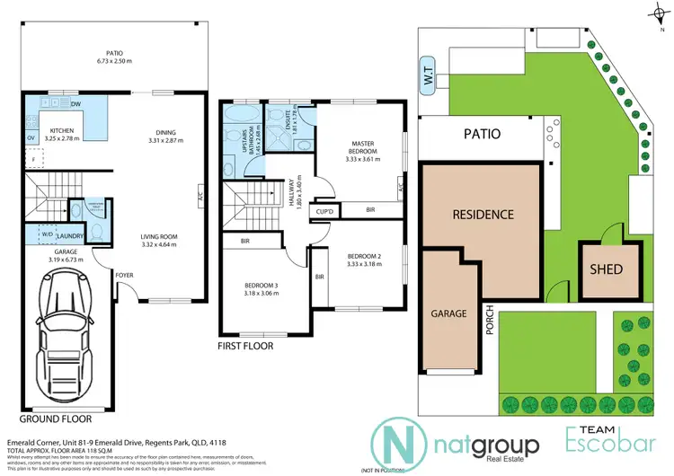 Floorplan of Homely townhouse listing, 8/1-9 Emerald Drive, Regents Park QLD 4118