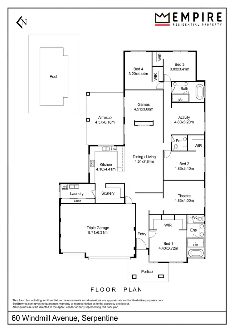 Floorplan of Homely house listing, 60 Windmill Avenue, Serpentine WA 6125