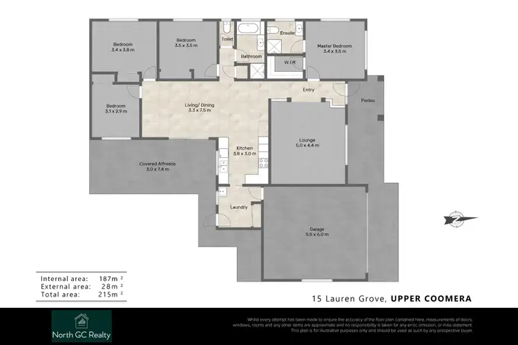 Floorplan of Homely house listing, 15 Lauren Grove, Upper Coomera QLD 4209