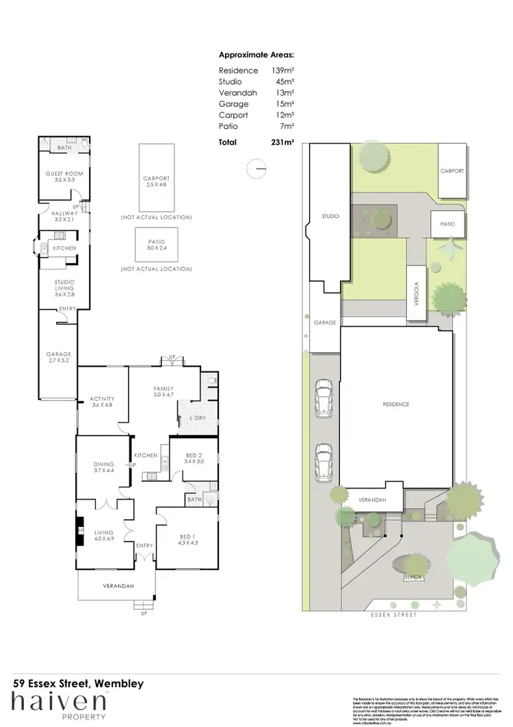 Floorplan of Homely house listing, 59 Essex Street, Wembley WA 6014