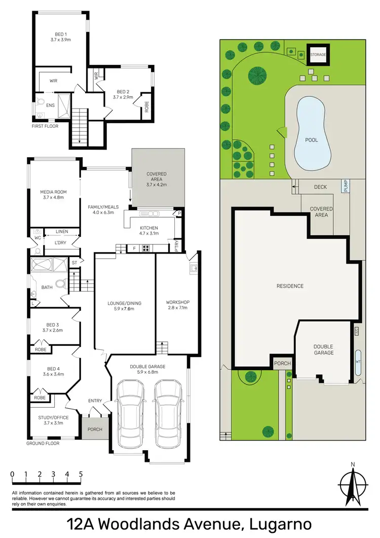 Floorplan of Homely house listing, 12A Woodlands Ave, Lugarno NSW 2210