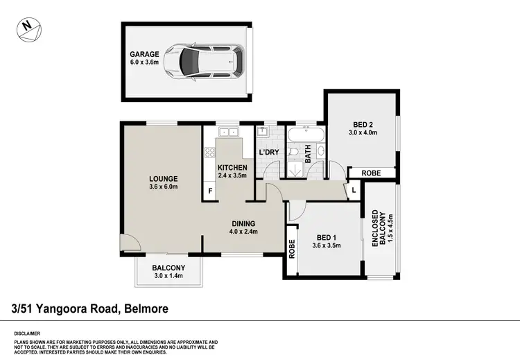 Floorplan of Homely apartment listing, 3/51 Yangoora Road, Belmore NSW 2192