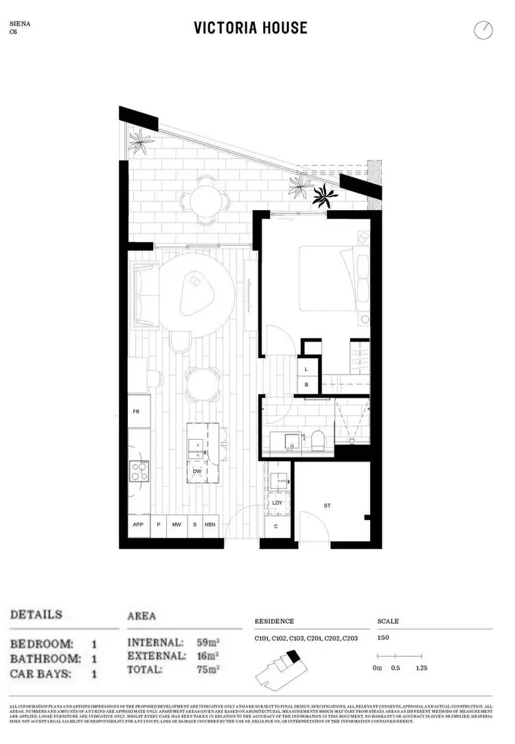 Floorplan of Homely apartment listing, 202/2 Goatcher Vista, Shenton Park WA 6008