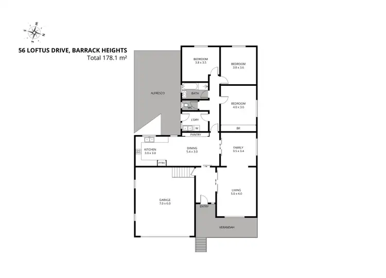 Floorplan of Homely house listing, 56 Loftus Drive, Barrack Heights NSW 2528