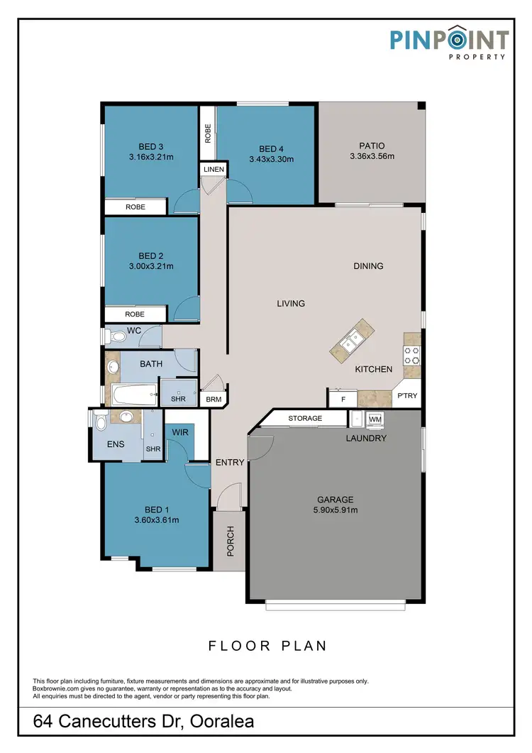 Floorplan of Homely house listing, 64 Canecutters Drive, Ooralea QLD 4740