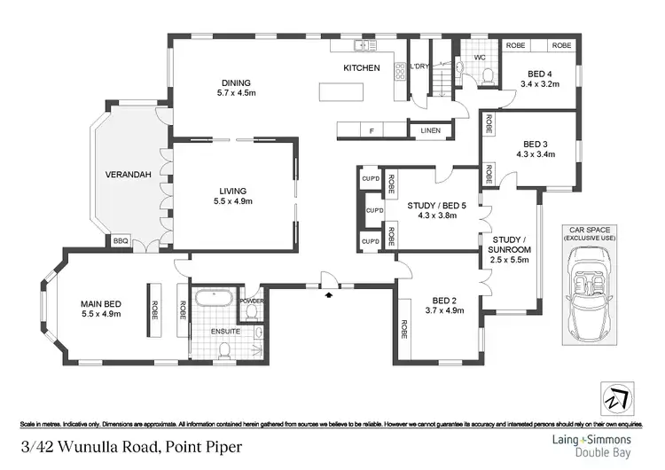 Floorplan of Homely apartment listing, Penthouse 3/42 Wunulla Road, Point Piper NSW 2027