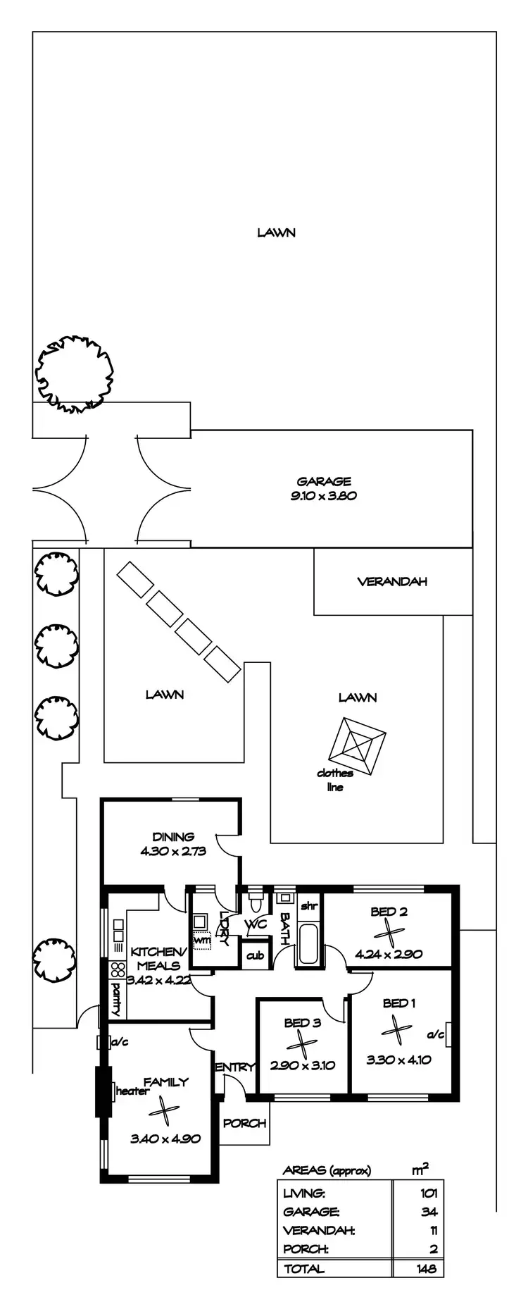Floorplan of Homely house listing, 7 Deepdene Avenue, Klemzig SA 5087