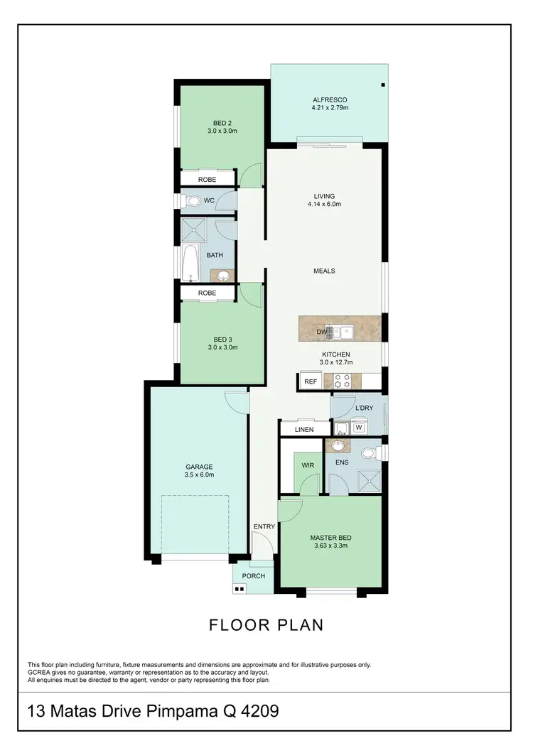 Floorplan of Homely house listing, 13 Matas Dr, Pimpama QLD 4209