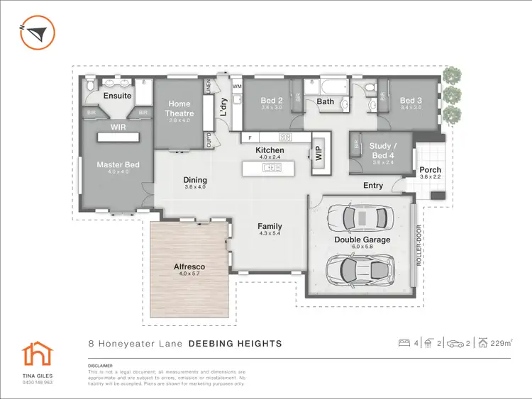 Floorplan of Homely house listing, 8 Honeyeater Lane, Deebing Heights QLD 4306