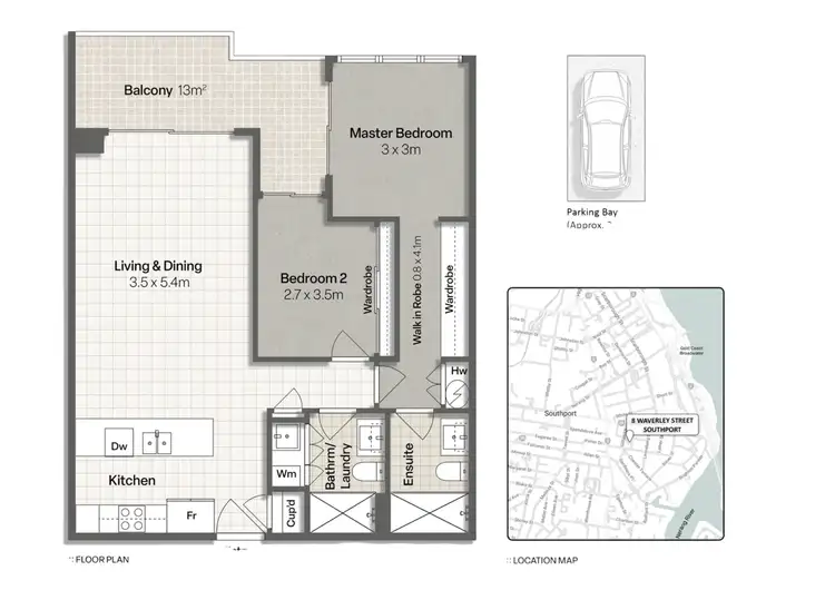 Floorplan of Homely unit listing, 604/8 Waverley St, Southport QLD 4215