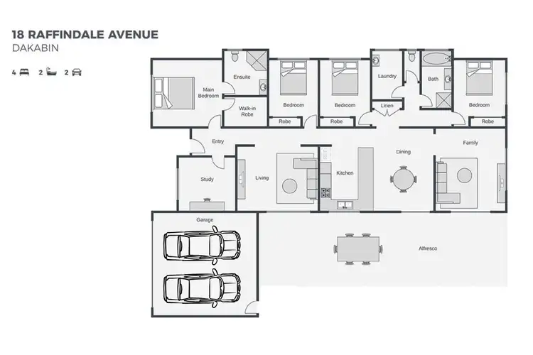 Floorplan of Homely house listing, 18 Raffindale Avenue, Dakabin QLD 4503
