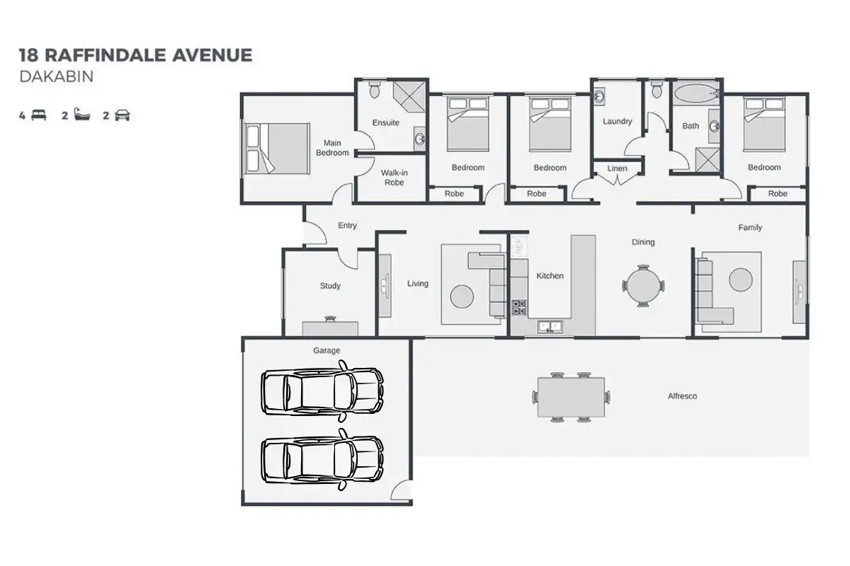 Floorplan of Homely house listing, 18 Raffindale Avenue, Dakabin QLD 4503