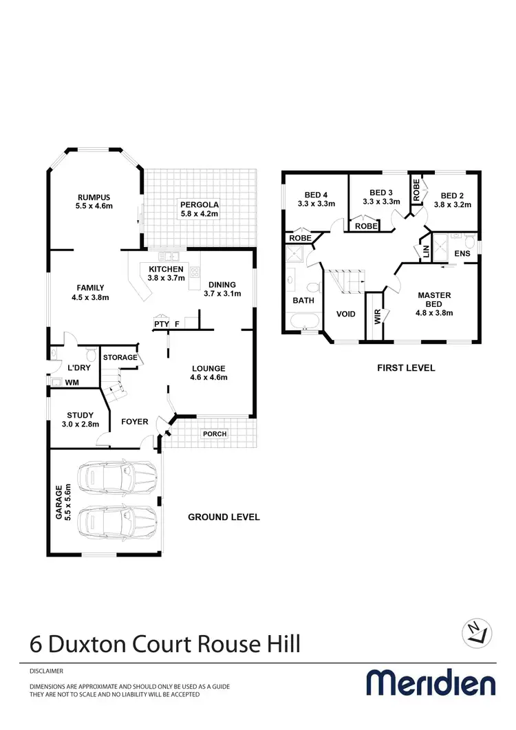 Floorplan of Homely house listing, 6 Duxton Court, Rouse Hill NSW 2155