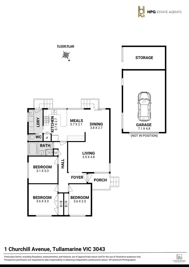 Floorplan of Homely house listing, 1 Churchill Avenue, Tullamarine VIC 3043