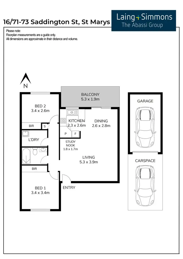Floorplan of Homely unit listing, 16/71-73 Saddington Street, St Marys NSW 2760