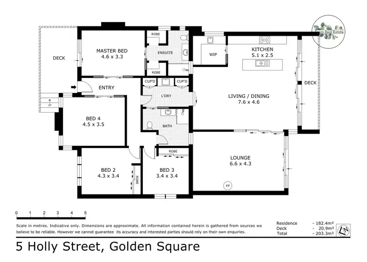 Floorplan of Homely house listing, 5 Holly Street, Golden Square VIC 3555