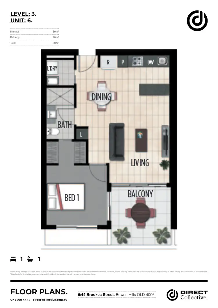 Floorplan of Homely apartment listing, 6/44 Brookes Street, Bowen Hills QLD 4006